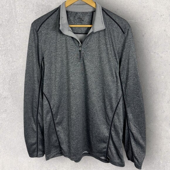 Prana Talon Jacket Grey Mens Size Medium Long Sleeve Mock Neck Running Quick Dry - Picture 16 of 16